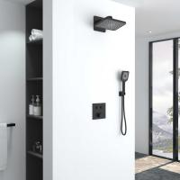 Душевая система со смесителем Vincea  VSFW-421I4MB монтаж встраиваемая в стену без термостата черный матовый
