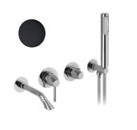 Смеситель для ванны или душа Webert Opera moderna OE860312560 встраиваемый в стену 
без термостата черный