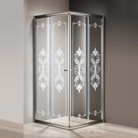 Душевой угол Cezares Giubileo GIUBILEO-A-2-90-SCORREVOLE-CP-Br квадратная   стекла прозрачные с узором, профиль бронза