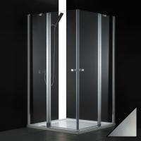 Душевой угол Cezares Elena ELENA-W-A-22-120-P-Cr квадратная   стекла , профиль 