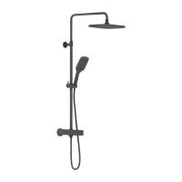 Душевая система со смесителем Damixa Gala 953800300 монтаж настенная с термостатом черный матовый
