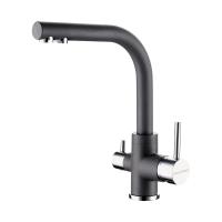 Смеситель для кухни Paulmark Essen Es213011-402 с подключением к фильтру серый металлик