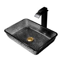 Раковина  прямоугольная Abber GLAS AK2313B стекло цвет черный