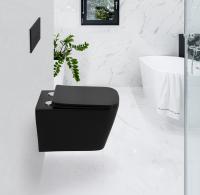 Унитаз подвесной BelBagno Ardente-C BB3202CHR-MB Rimless фаянс черный матовый