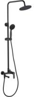 Душевая система со смесителем Aquanet Passion AF300-72-R-B монтаж настенная без термостата черный
