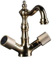 Смеситель для раковины Boheme Royal Cristal 292-Royal/CRST black золото