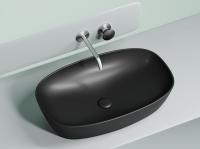 Раковина накладная овальная Ceramica Nova Element CN6049MB фарфор цвет черный матовый