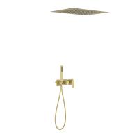 Душевая система со смесителем Timo Selene SX-2129/17SM монтаж встраиваемая в стену без термостата матовое золото