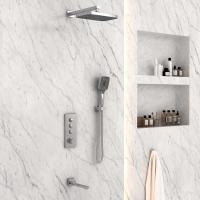 Душевая система со смесителем Vincea  VSFW-433T1CH монтаж встраиваемая в стену с термостатом хром