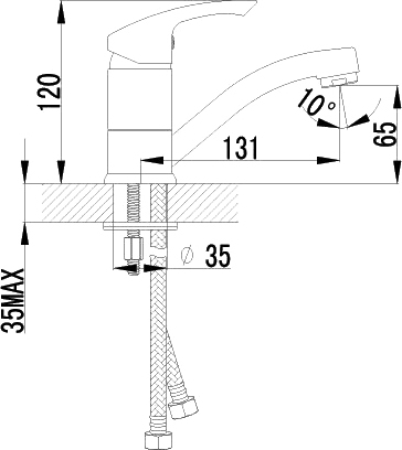 Смеситель для раковины Lemark Plus Strike LM1107C хром