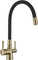 Смеситель для кухни Lemark Comfort LM3075B с подключением к фильтру бронза