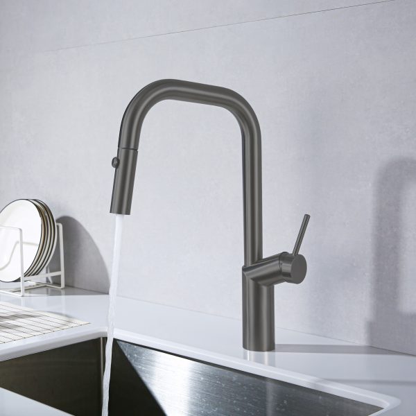 Смеситель для кухни Vincea  VKF-107GM без подключения к фильтру вороненая сталь