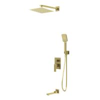 Душевая система со смесителем Grossman Style 501.K35.05.320 монтаж встраиваемая  в стену без термостата золото