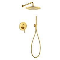 Душевая система со смесителем Cezares Eco ECO-DSET-BORO монтаж встраиваемая  в стену без термостата брашированное золото
