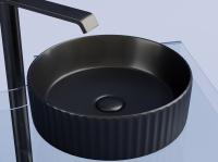 Раковина накладная круглая Ceramica Nova Element CN6057MB фарфор цвет черный матовый