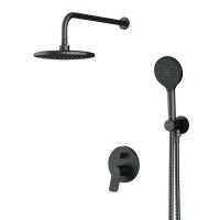 Душевая система со смесителем Am.Pm X-Joy FP85A1RH22 монтаж встраиваемая в стену без термостата черный