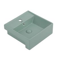 Раковина накладная квадратная  Abber Rechteck AC2208MCG фаянс цвет светло-зеленый матовый
