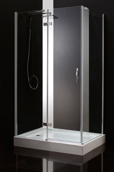 Душевой угол Cezares Bergamo BERGAMO-AH-1-100/90-C-Cr-L прямоугольная  стекла прозрачные, профиль хром