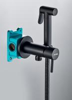 Гигиенический душ ALMAes Benito AL-859-05 встраиваемый в стену черный матовый