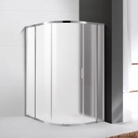 Душевой угол Cezares Molveno MOLVENO-RH-11-130/120-P-Cr прямоугольная-асимметричная  стекла рифленые, профиль хром