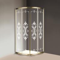 Душевой угол Cezares Giubileo GIUBILEO-R-2-80-SCORREVOLE-CP-G четверть круга  стекла прозрачные, профиль золото