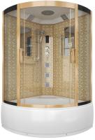 Душевая кабина с крышей Niagara Luxe 7744G четверть круга   стекла , профиль золото