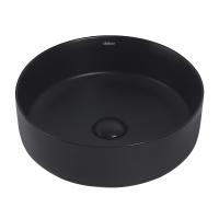 Раковина накладная круглая Abber Bequem AC2108MB фаянс цвет черный матовый