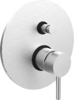 Смеситель для душа Paffoni Light LIG015ST встраиваемый в стену 
без термостата Steel looking