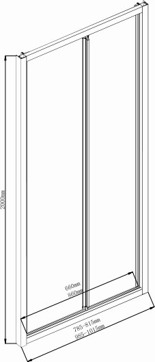 Душевая дверь Aquanet Alfa 210022 100 см стекла прозрачные, профиль хром