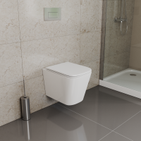 Унитаз подвесной D&amp;K Quadro DT1516016 Rimless фарфор белый