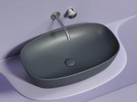 Раковина накладная овальная Ceramica Nova Element CN6049MDH фарфор цвет темно-серый матовый