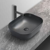 Раковина накладная прямоугольная Vincea  VBS-101MA фарфор цвет темно-серый матовый