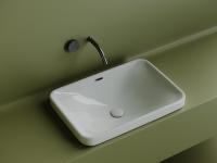 Раковина встраиваемая сверху прямоугольная Ceramica Nova Element CN5041 фарфор цвет белый