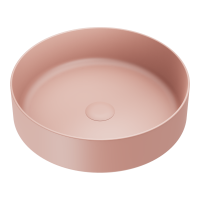 Раковина накладная круглая Omoikiri Mira 4972067 керамика цвет розовый