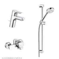 Комплект смесителей 3 в 1  Kludi Pure&amp;Easy 376850565 хром