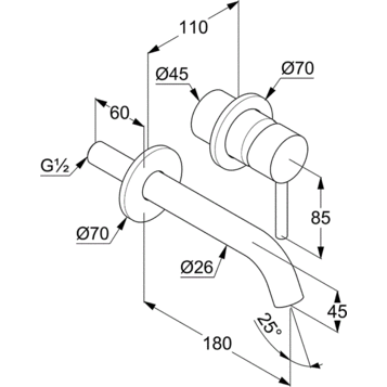 Смеситель для раковины Kludi Bozz 38244N076 брашированное золото