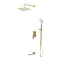 Душевая система со смесителем Grossman Classic 501.K35.04.320 монтаж встраиваемая  в стену без термостата золото