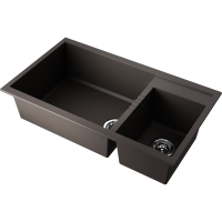 Кухонная мойка прямоугольная Omoikiri Tedori 86-2-LB 4997242 встраиваемая сверху коричевый матовый