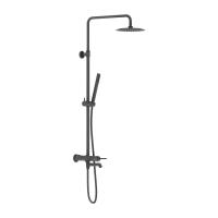 Душевая система со смесителем Damixa Scandinavian Pure 936740300 монтаж настенная без термостата черный