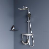 Душевая система со смесителем RGW Shower Panels 51140135-01 монтаж настенная с термостатом хром