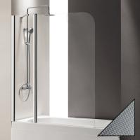 Шторка для ванны распашная  Cezares Eco ECO-O-V-11-120/140-P-Cr-L 120 см, стекла рифленые, профиль хром