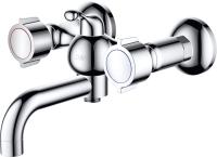 Смеситель для ванны или душа D&K Hessen DA1413241 настенный 
без термостата хром