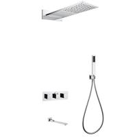 Душевая система со смесителем Abber Daheim AF8253 монтаж настенная без термостата хром