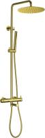 Душевая система со смесителем Allen Brau Priority 5.31A10-GB монтаж настенная без термостата брашированное золото