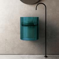 Раковина  круглая Abber Kristall AT2704Aquamarin полиэфирная смола цвет бирюзовый