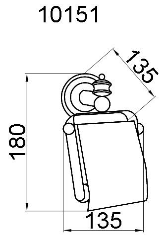 Держатель для туалетной бумаги Boheme Palazzo 10151 настенный Gold