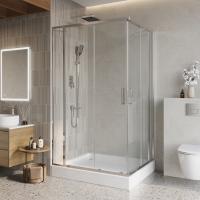 Душевой угол BelBagno Luce LUCE-AH-22-105/100-C-Cr прямоугольный 105х100 стекла прозрачные, профиль хром