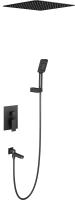 Душевая система со смесителем Timo Selene SX-2039/03SM монтаж встраиваемая в стену без термостата черный