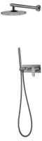 Душевая система со смесителем Boheme Spectre 454-GM монтаж встраиваемая в стену без термостата Gun Metall