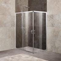 Душевой угол BelBagno Unique UNIQUE-AH-2-100/115-75/90-C-Cr прямоугольный 100/115-75/90 стекла прозрачные, профиль хром